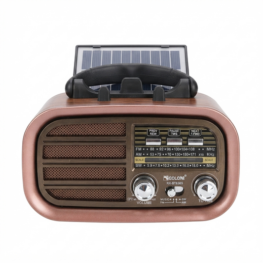 Golon Weer & Noodradio RX-BT638S – AM/FM/SW – Zonne-energie, Bluetooth & USB