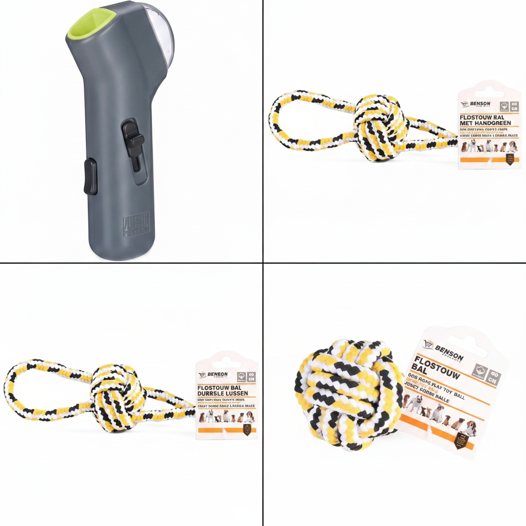 AxonBay Honden Speel- & Verzorgingsset 4-in-1 – Met Snoepjeskatapult & Flostouw
