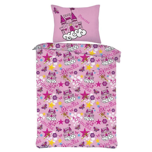 Princess Dekbedovertrek 140×220 – Zacht Katoen Blended & Inclusief Kussensloop (Husch)