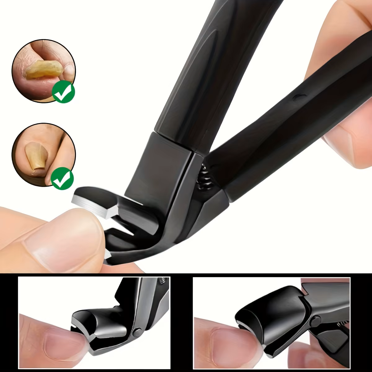 AxonBay Pedicure Set 7-delig voor Senioren – Extra Sterke Teennagelknipper – Dikke Nagels