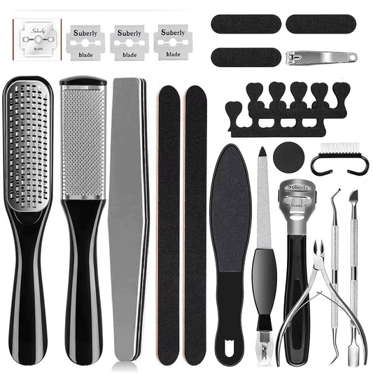 AxonBay Pedicure Set 23-delig – Voetverzorging tegen Eelt – Manicure & Pedicure Tools
