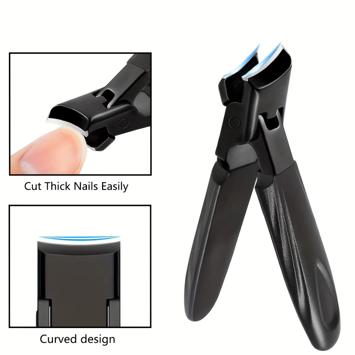 AxonBay Pedicure Set 7-delig voor Senioren – Extra Sterke Teennagelknipper – Dikke Nagels