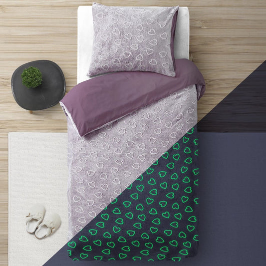 Sleeptime Dekbedovertrek Glow in the Dark Unicorn 140×200 cm – Roze – Met Kussensloop