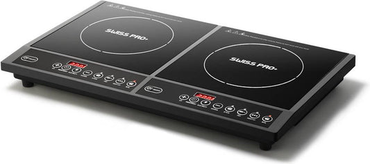 Swiss Pro+ Dubbele Inductiekookplaat 2-Pits – Compact – SP-DIP2000.2