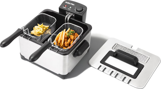 Swiss Pro+ Friteuse 5L SP-DFRY5L – Rookvrij – Ideaal voor Grote Gezinnen