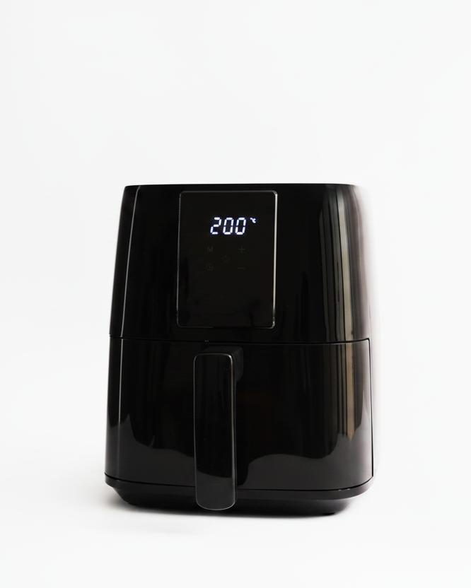 Swiss Pro+ Airfryer SP-AF5L - 5 Liter - Heteluchtfriteuse met Kijkvenster - Digitaal Touchscreen - 1450W - Geschikt voor 5 personen - Zwart